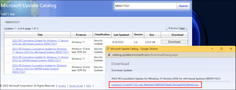   lataa offline-asennusohjelma Windows 11:lle KB5017321