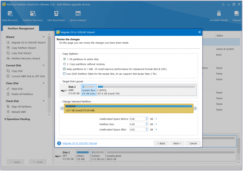   kopieerinstellingen configureren