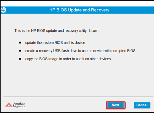   HP BIOS atjaunināšana un atkopšana