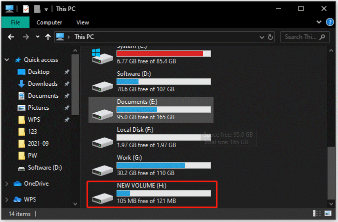 การ์ด SD ที่แสดงใน File Explorer