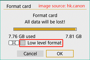 formatere SD-kort på et kamera