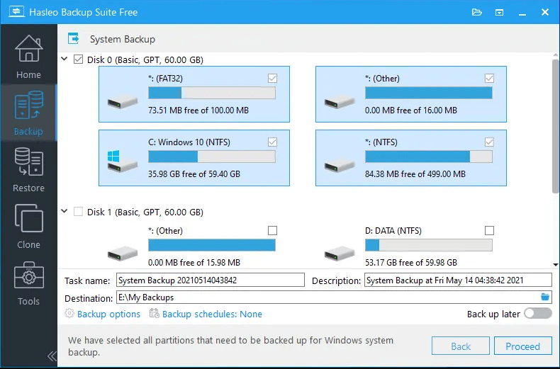 Melhores alternativas para recuperação de dados de backup Hasleo Disk Clone