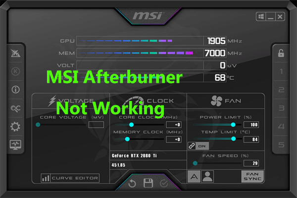 MSI Afterburner ne fonctionne pas sous Windows 10/11 ? Essayez 6 façons !