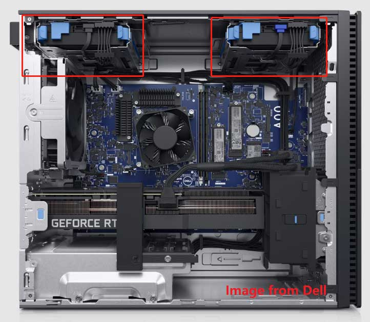   Gaiolas de disco rígido SATA em desktop