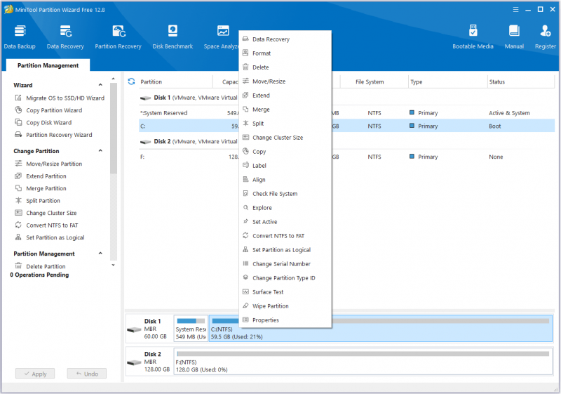   gerenciar partições MiniTool Partition Wizard