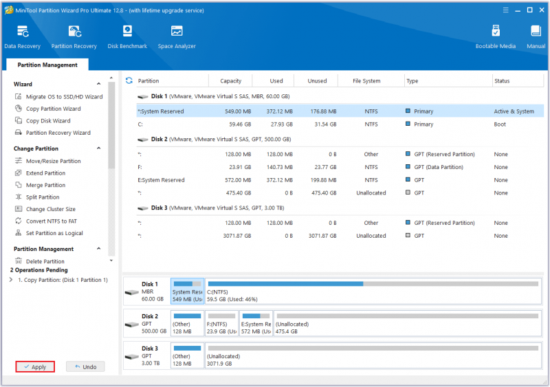   i-click ang I-migrate ang OS sa SSD/HD Wizard