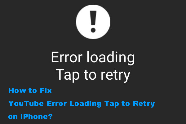YouTube Error al cargar Toque para volver a intentarlo